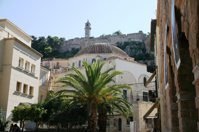 Nafplio - The Acronauplia castle viewed from Syntagma square